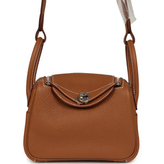 Hermes Mini Lindy II Gold Clemence Palladium Hardware