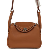 Hermes Mini Lindy II Gold Clemence Palladium Hardware - Thumbnail View 1