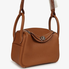 Hermes Mini Lindy II Gold Clemence Palladium Hardware