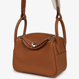 Hermes Mini Lindy II Gold Clemence Palladium Hardware - Thumbnail View 5