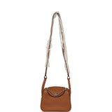 Hermes Mini Lindy II Gold Clemence Palladium Hardware - Thumbnail View 6