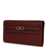 Hermes Kelly Wallet To Go Rouge H Epsom Palladium Hardware - Thumbnail View 5