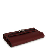 Hermes Kelly Wallet To Go Rouge H Epsom Palladium Hardware - Thumbnail View 6