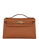 Hermes Special Order (HSS) Kelly Pochette Gold Swift Gold Hardware - Thumbnail View 1
