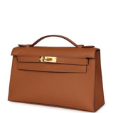 Hermes Special Order (HSS) Kelly Pochette Gold Swift Gold Hardware - Thumbnail View 5