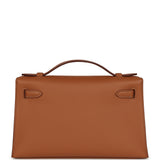 Hermes Special Order (HSS) Kelly Pochette Gold Swift Gold Hardware - Thumbnail View 4