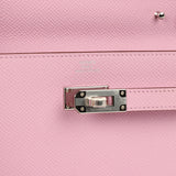 Hermes Kelly Wallet To Go Mauve Sylvestre Epsom Palladium Hardware - Thumbnail View 7