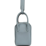 Hermes Mini Lindy II Bleu Lin Swift Palladium Hardware - Thumbnail View 3