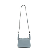 Hermes Mini Lindy II Bleu Lin Swift Palladium Hardware - Thumbnail View 7