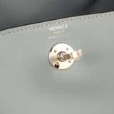 Hermes Mini Lindy II Bleu Lin Swift Palladium Hardware - Thumbnail View 8