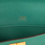 Pre-owned Hermes Kelly Cut Malachite Epsom Gold Hardware - Thumbnail View 7