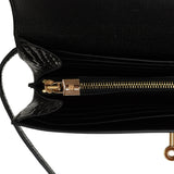 Pre-owned Hermes Kelly Long Wallet Black Shiny Alligator Gold Hardware - Thumbnail View 8