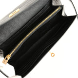 Pre-owned Hermes Kelly Long Wallet Black Shiny Alligator Gold Hardware - Thumbnail View 10