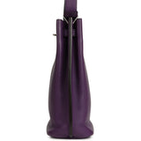 Pre-owned Hermes So Kelly 22 Ultraviolet Verso Clemence Palladium Hardware - Thumbnail View 3