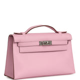 Hermes Kelly Pochette Mauve Sylvestre Swift Palladium Hardware - Thumbnail View 2
