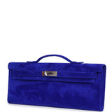 Pre-owned Hermes Kelly Cut Bleu Electric Doblis Palladium Hardware - Thumbnail View 6
