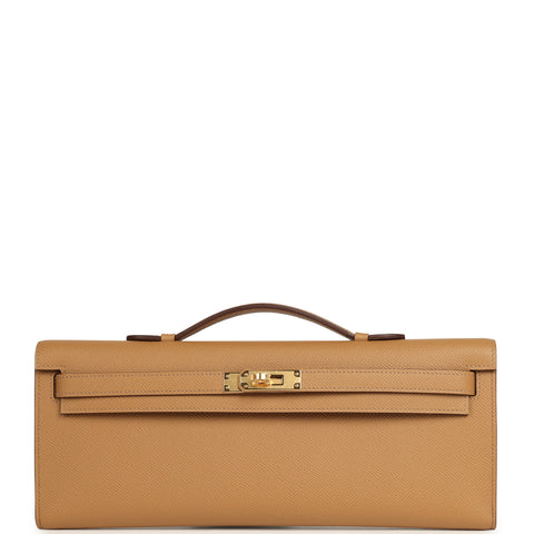 Hermes Kelly Cut Biscuit Epsom Gold Hardware
