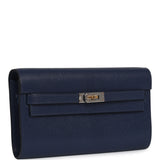 Hermes Kelly Wallet To Go Bleu Saphir Chevre Chamkila Electrum Hardware - Thumbnail View 2