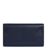 Hermes Kelly Wallet To Go Bleu Saphir Chevre Chamkila Electrum Hardware - Thumbnail View 3