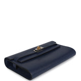Hermes Kelly Wallet To Go Bleu Saphir Chevre Chamkila Electrum Hardware - Thumbnail View 6
