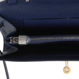 Hermes Kelly Wallet To Go Bleu Saphir Chevre Chamkila Electrum Hardware - Thumbnail View 8