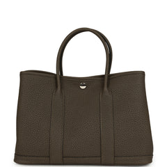 Hermes Garden Party 30 Vert Loden Negonda Palladium Hardware