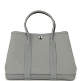 Hermes Garden Party 30 Gris Pantin Officier Canvas, Negonda Palladium Hardware - Thumbnail View 1