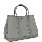 Hermes Garden Party 30 Gris Pantin Officier Canvas, Negonda Palladium Hardware - Thumbnail View 2