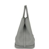 Hermes Garden Party 30 Gris Pantin Officier Canvas, Negonda Palladium Hardware - Thumbnail View 3