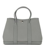 Hermes Garden Party 30 Gris Pantin Officier Canvas, Negonda Palladium Hardware - Thumbnail View 4
