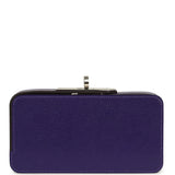 Hermes Sanglons Clutch Purple Chevre Mysore Palladium Hardware - Thumbnail View 6