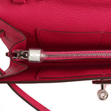 Hermes Kelly Wallet To Go Rose Tyrien Ostrich Palladium Hardware - Thumbnail View 8