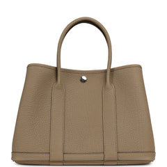 Hermes Garden Party 30 Beige Marfa Negonda Palladium Hardware