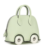 Hermes Bolide On Wheels 1923 Vert Fizz, White Epsom Palladium Hardware - Thumbnail View 2