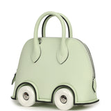Hermes Bolide On Wheels 1923 Vert Fizz, White Epsom Palladium Hardware - Thumbnail View 5