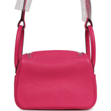Hermes Mini Lindy Rose Shocking Clemence Palladium Hardware - Thumbnail View 4