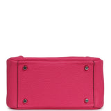 Hermes Mini Lindy Rose Shocking Clemence Palladium Hardware - Thumbnail View 7
