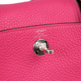 Hermes Mini Lindy Rose Shocking Clemence Palladium Hardware - Thumbnail View 8