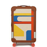 Hermes R.M.S. Cabine 55 Rolling Suitcase "Pacific H" Plume H Multicolor Canvas, Fauve Régate Palladium Hardware - Thumbnail View 1