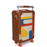 Hermes R.M.S. Cabine 55 Rolling Suitcase "Pacific H" Plume H Multicolor Canvas, Fauve Régate Palladium Hardware - Thumbnail View 7