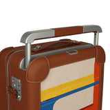 Hermes R.M.S. Cabine 55 Rolling Suitcase "Pacific H" Plume H Multicolor Canvas, Fauve Régate Palladium Hardware - Thumbnail View 10