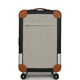 Hermes R.M.S. Cabine Rolling Suitcase Écru, Black Plume H Canvas, Fauve, Black Régate Palladium Hardware - Thumbnail View 1