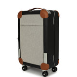 Hermes R.M.S. Cabine Rolling Suitcase Écru, Black Plume H Canvas, Fauve, Black Régate Palladium Hardware - Thumbnail View 3