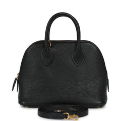 Hermes 1923 Bolide Mini Black Chevre Mysore Gold Hardware