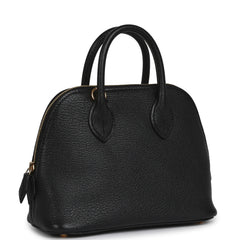Hermes 1923 Bolide Mini Black Chevre Mysore Gold Hardware