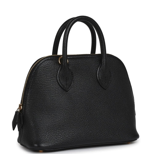 Hermes 1923 Bolide Mini Black Chevre Mysore Gold Hardware