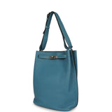 Pre-owned Hermes So Kelly 26 Blue Jean Clemence Palladium Hardware - Thumbnail View 5
