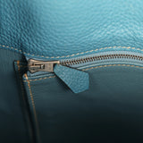 Pre-owned Hermes So Kelly 26 Blue Jean Clemence Palladium Hardware - Thumbnail View 8