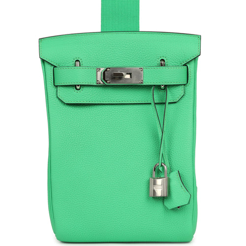 Hermes HAC A Dos PM Backpack Vert Comics Togo Palladium Hardware