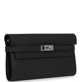 Hermes Kelly Long Wallet Black Epsom Palladium Hardware - Thumbnail View 2